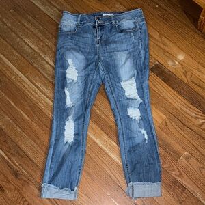 Distressed Blue Women’s Jeans